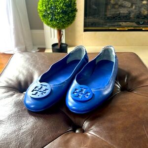 Tory Burch Size 9 Leather Flats - Blue